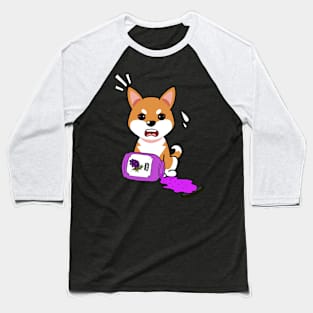 Funny orange dog spilled grape jam Baseball T-Shirt
